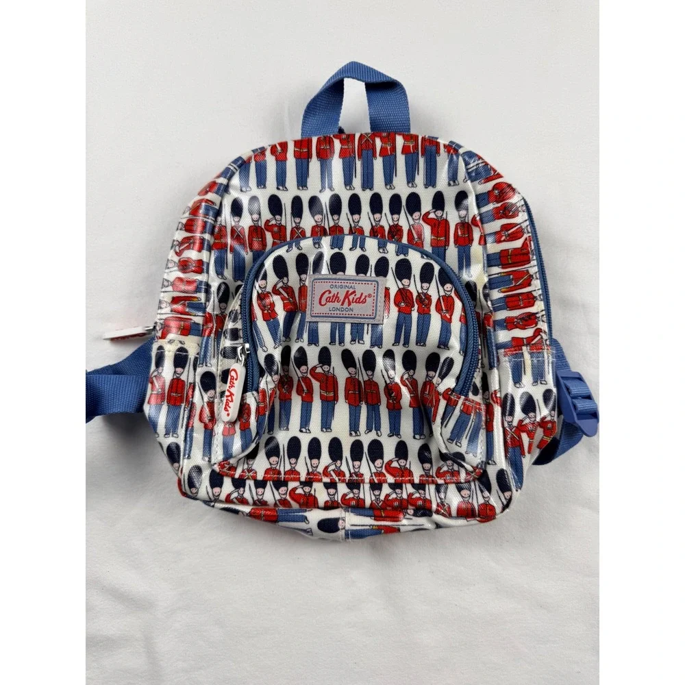 Cath Kids London Mini Backpack British Guardsman Print Blue Red Kindergarten Bag